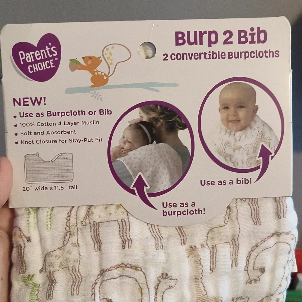 Dinosaur Print Burp Cloths
